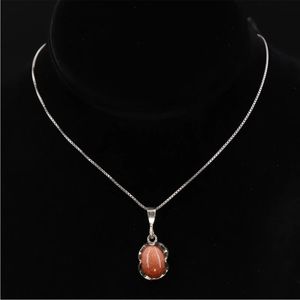 Vintage Sterling Silver and Goldstone Necklace